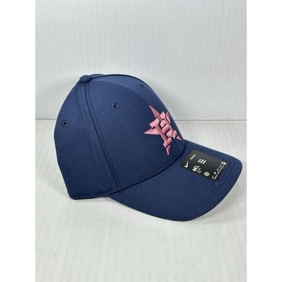 Size M/L Houston Astros Nike Club Dri-Fit Adjustable Hat Cap Navy Pink NWT - Picture 3 of 5